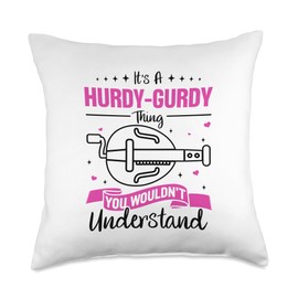 Funny Hurdy-Gurdy Instrument Design for a Hurdy-Gurdy Lover Throw Pillow