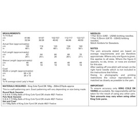 King Cole Ladies DK Knitting Pattern Easy Knit Round or Polo Neck Sweater Cowl & Hat (5941), Multi, 32'' - 50''