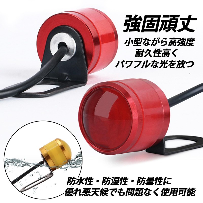 GAJUMAR Strobe Light, Flash, Motorcycle, Automobile, LED, 12 V, Firefly,