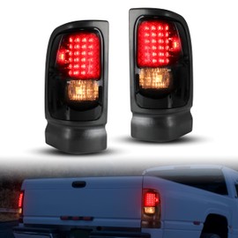 KEWISAUTO LED Tail Lights for RAM 1500 1994-2001, LED Smoked Black Rear Brake Stop Light Taillights for Dodge RAM 1500/2500 / 3500 1994 1995 1996 1997 1998 1999 2001 2002 Accessories (2PCS)