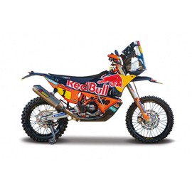 Bburago B18-51086 Bull 1:18 WRB Cycle-KTM 450 Rally Factory Edition 2019 (Rider: Toby Price), Orange