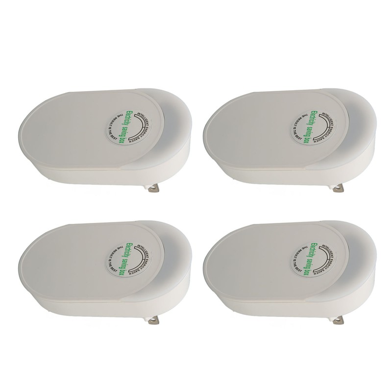 4Pcs Power Saver Safe Fireproof ABS Surge Protection Plug and