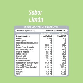 HEALTHADDICTION Polvo de Electrolitos con BCAA’s Prebióticos y Vitaminas B – Sin Azúcar ni Calorías – Hidratación y Recuperación – Sabor Limón – Fórmula Baja en Sodio y Libre de Gluten – 120g