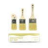 Zibra 3-Piece Top Coat Paint Brush Set with Flat Paint