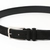 Ojier KE21228-19-BLACK Men's Belt, Genuine Leather, Cowhide Leather, Suede Nubuck,