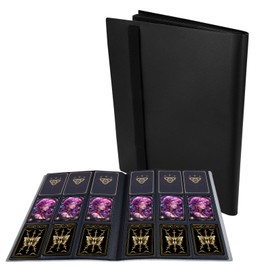 ASelected 9 Pocket Trading Card Album 360 Side Loading Pocket Binder for Mtg, Tcg, Football, Basketball Cards Black