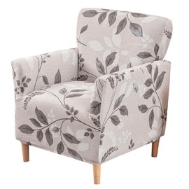 FUANGUI Banquet Armchair Slipcover Chair Covers with Arms Stretch Club Chair Slipcover Soft Armchair Sofa Covers Anti-Slip Furniture Protector for Dogs Pets Home Living Room Decor