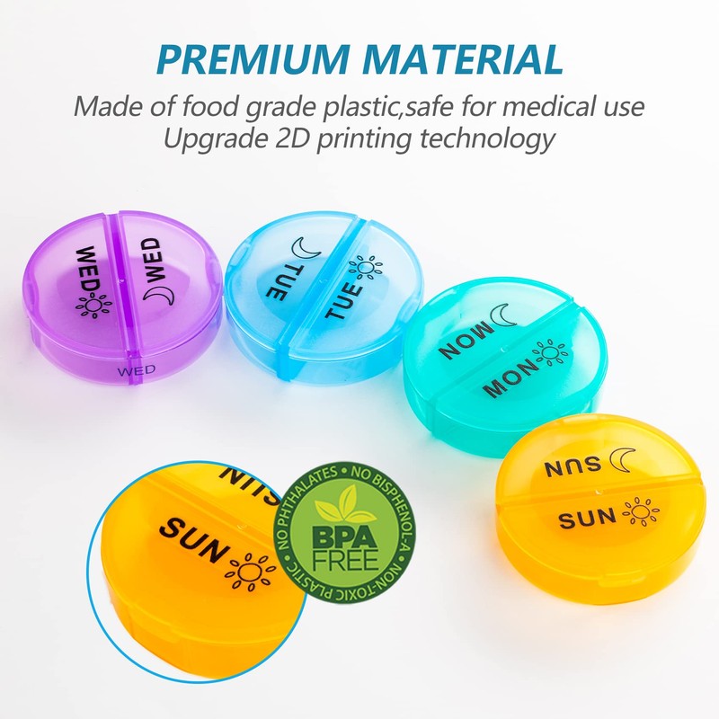 Yaklim Monthly Pill Organizer 2 Times A Day,XL One Month