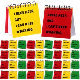 Jutom I Need Help Mini Flip Chart for Teacher Needs Classroom Management Needs Tools Teacher Incentives Self Assessment Cards for Kids Toddlers Students Behavior School Supplies (30 Pcs)