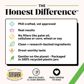 Pet Honesty Grass Green Dog Chews - Urine Neutralizer for Lawn 90 ct turkey or duck flavor