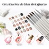 CHERIMOYA Kit 6 Pinceles Nail Art Perla Blanca