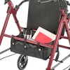 Drive Medical RTL10261RD Foldable Rollator Walker with Seat - Adjustable