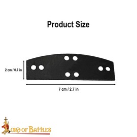 Lord of Battles Steel Scales Historical Lamellar Scales/Lamellae for DIY Scale Armour Ideal for Historically Inspired Outfit (Visby Lamellar Plates (Blackened))