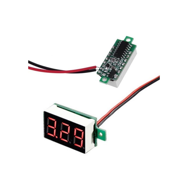 Mini Digital Voltmeter Mini Wire DC 12 Voltage Gauge Tester,