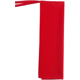 LEIBER Bistro Tie - Fabric Waistband and Fabric Ribbons - 80 x 100 cm - Red, red