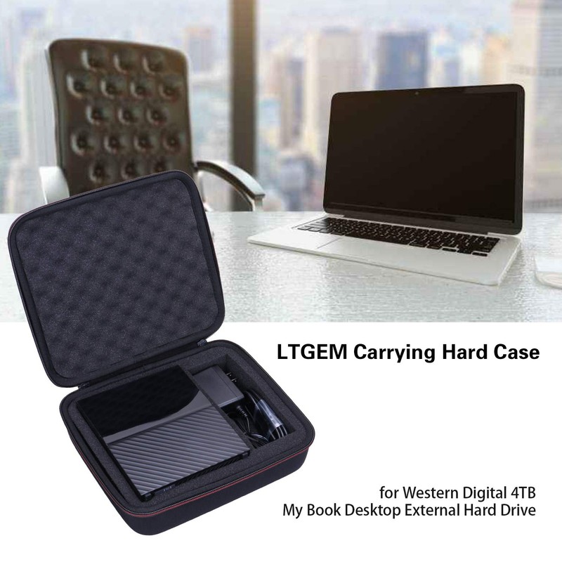 LTGEM EVA Hard Case for WD 3TB,4TB,6TB,8TB,10TB My Book Elements