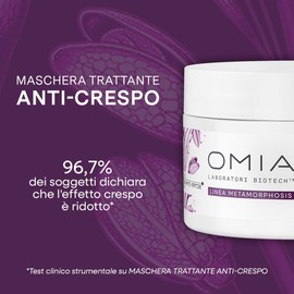 Omia Metamorphosis, Maschera Lisciante Anti-Crespo per Capelli Crespi e Ribelli, Effetto Immediato, Azione Intesiva, Liscia e Disciplina, Formula Vegana, 200ml