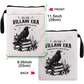 Funny Stars Hollow Theme Book Sleeve, Book Covers with Zipper, Book Lovers, Book Pouch Kindle Protector, Gifts for Women Teacher Librarian Bookworm Bookish-Stars Hollow Connecticut (White-A, Large)