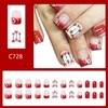 Valentine's Day Press-On Nails: Short Square Fake Nails with Heart