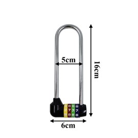 4 Digit Combination Padlock, 4.92 inch Long Shackle Resettable Padlock, Heavy Duty Outdoor Waterproof Lock for Bicycles, Gates, Mountain Bike, Gym Locker, School, Garage, Shed, Fence
