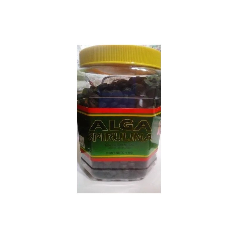 Alga Spirulina Tabletas Suplemento Proteico Frasco 1 Kg Gym Sabor