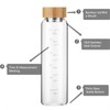 sunkey Glass Water Bottle 32 oz Wide Mouth with Sleeve