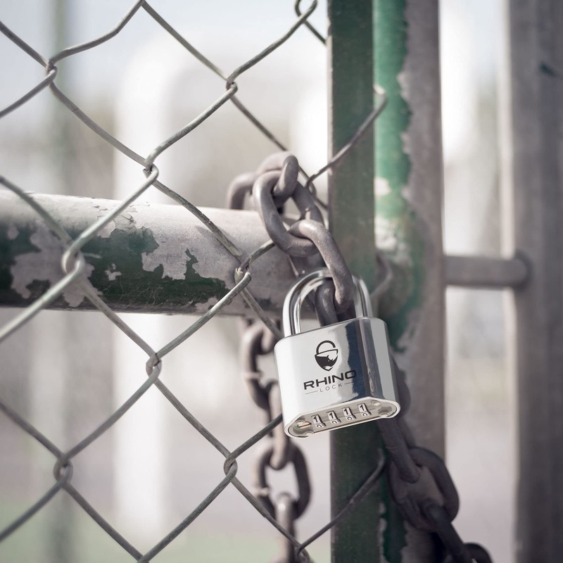 Rhino Lock Secure Lock - Combination Padlock - Chrome 4