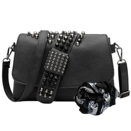 Puyang Ladies Pu Cross Body Bag, Shoulder Bag with Adjustable Strap and Chain- Multipurpose Shoulder & Crossbody Bags for Women A6