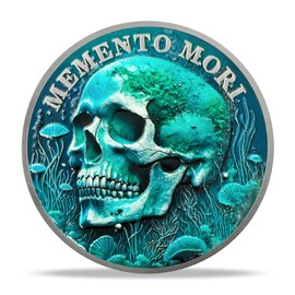 ACGZQY Memento Mori Coin - Novelty EDC Skull Token Medallions for Daily Stoic Practice