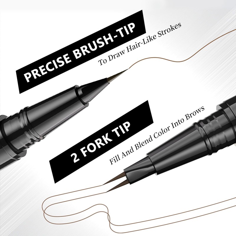 Waterproof Microblading Eyebrow Pen - 2 in 1 Double Ended