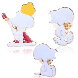 3 Pcs Snooky anstecknadel, niedlich anstecker pin, abnehmbar, kein Nähen, DIY Dekoration.