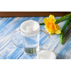 Harfield Clear 2-Handled Beaker & Wide Spout Reusable Virtually Unbreakable Polycarbonate Plastic