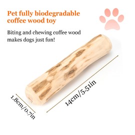 OUDQFCJ 2 Stück kaffeeholz für Hunde, kauspielzeug Hund, kauspielzeug Hund Hundespielzeug Kauen Stifte Kauen Kauknochen aus Kaffeeholz für Welpen für Kleine und Mittlere Hunde