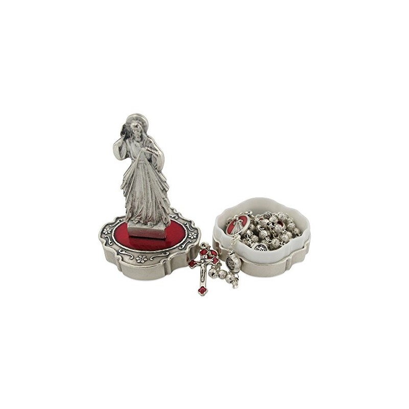 Deluxe Divine Mercy Rosary with Decorative Case