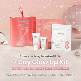 BIODANCE 7 Day Glow Up Kit: Collagen Gift Set for Glass-Skin, Korean Skin Care with Mask to Foam Cleanser, Toner Pads, Moisturizer, Gel Masks, Gifts for women, Skin Care Set