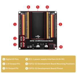 For ESP32 S3 GPIO Breakout Board for ESP32 S3 DevKitC 1 Development Board