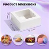 JCXGRVC 50pcs small bakery boxes 5x5x2 inches white candy cookie