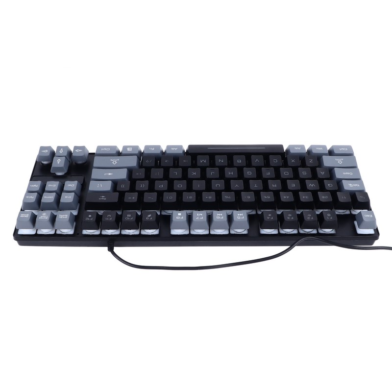 Gaming Keyboard USB 87 Keys RGB Backlit Floating Keycaps Contrast