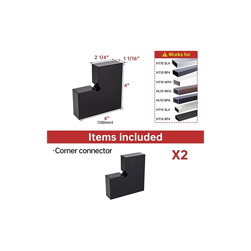 Muzata HT10 HL10 HT14 Flat Handrail Accessories - 2pack Corner