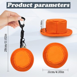 AdiStylinno Mini Coin Purse for Women Men, Small Coin Pouch Cute Hat Shape Change Purse with Zipper for Coin Key Earphone (Orange)