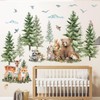 DECOWALL SG4-2422 Pine Trees and Forest Animals Wall Stickers Mountain