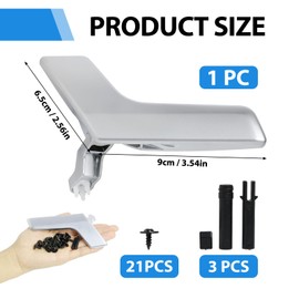 Yerozhui Door Handle Inner Left, Inner Door Handle for Mercedes W204 X204 C-Class, Matt Silver, Left Side, Replacement Kit, OE Compatible with #2047201763, 2047202763, 2047201171, Easy Installation