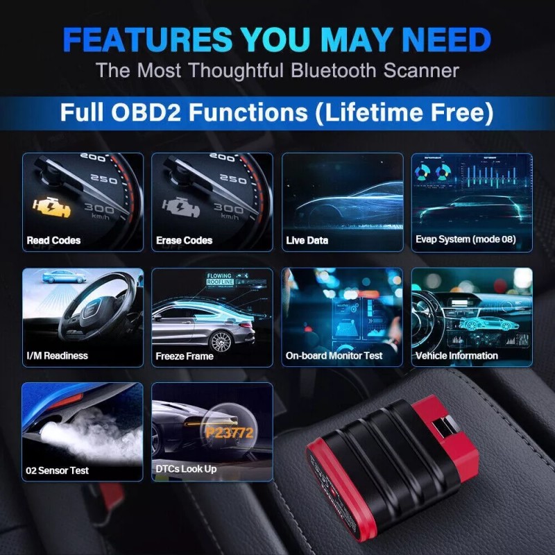 THINKCAR 100% Original New Car Diagnostic OBD2 Bluetooth Dongle Smartphone
