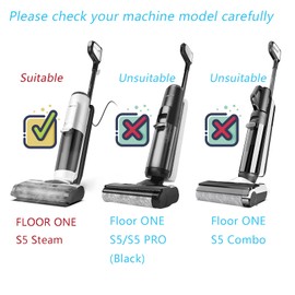 S5 Steam Roller Brush Replacement Parts for Tineco Floor ONE S5 Steam Vacuum Cleaner, 2 Pack Brush Rollers and 2 Pack Vacuum HEPA Filters for Tineco Cleaning Solution Refill