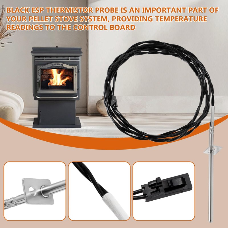 Hiorucet 3-20-00744 Black ESP Thermistor Probe & 3-20-00906 Sensor Thermostat