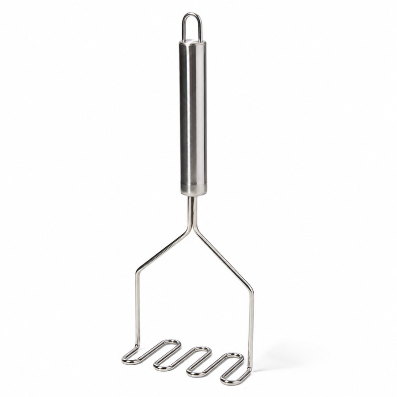 Stainless Steel Potato Masher for Kitchen Prep – Manual Food