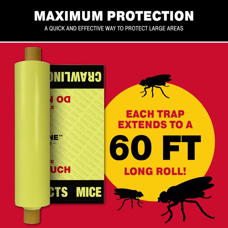 Catchmaster Catch Zone Pest Boundary Roll 1-PK 60FT, Adhesive Mouse