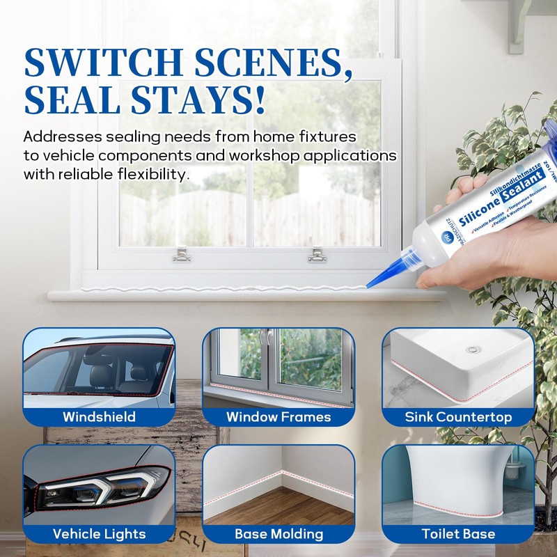 PRAZISCHUTZ RTV Silicone Adhesive Sealant - High Temperature & Waterproof