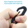 Coufce 8 Pack Flag Pole Clip Snap Hooks, Black Nylon