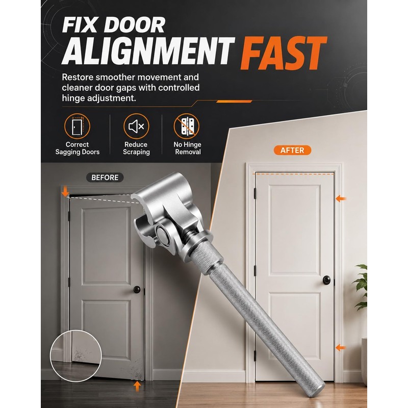 Universal Adjustable Door Hinge Wrench Stainless Steel Door Alignment Tool